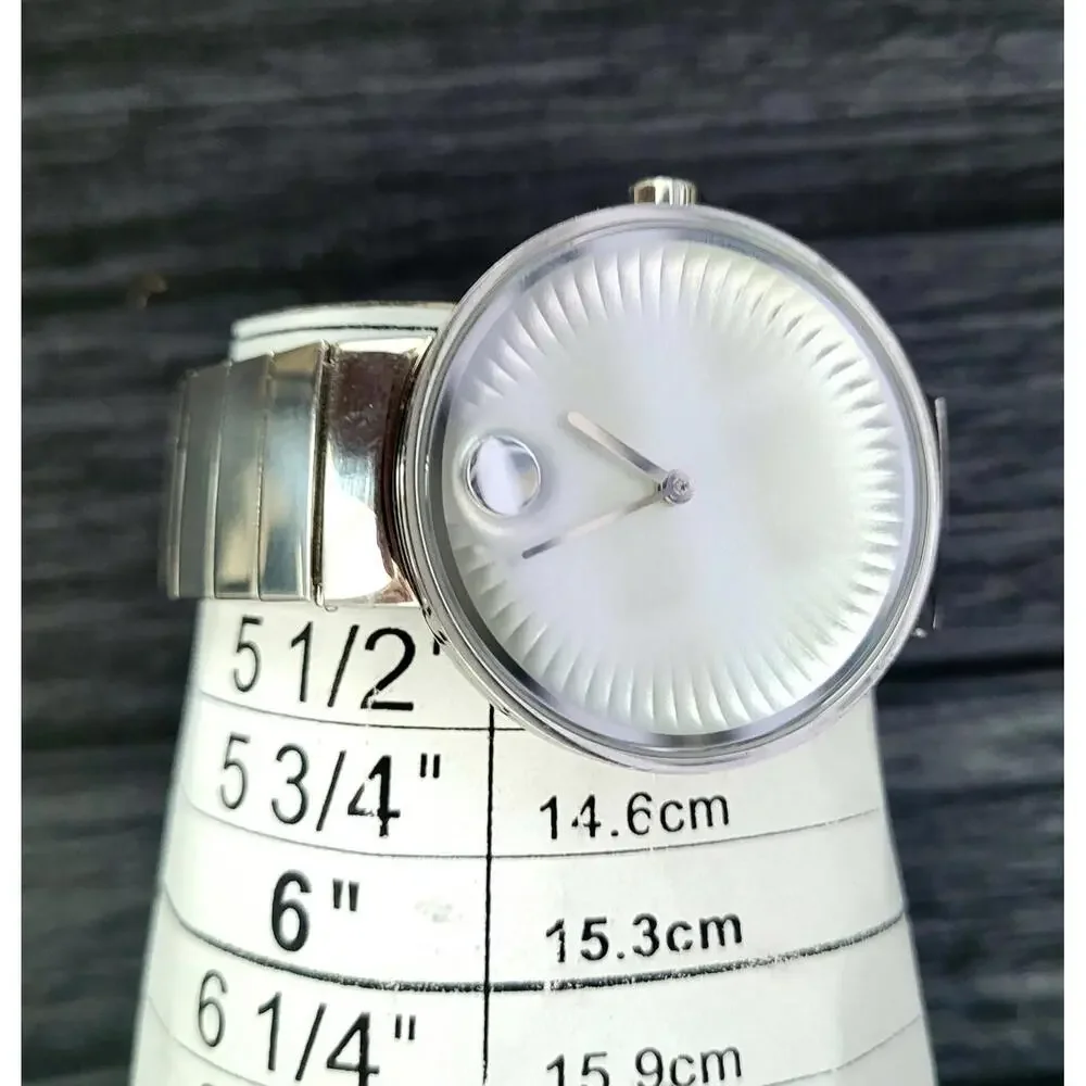 Movado Edge 34mm 5.5 Inch‎ Sapphire Crystal Ladies Watch Runs
